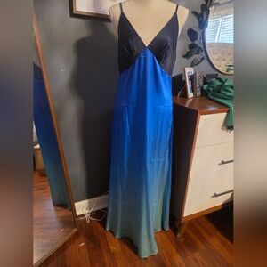 SHEIN Black and Blue Maxi Dress